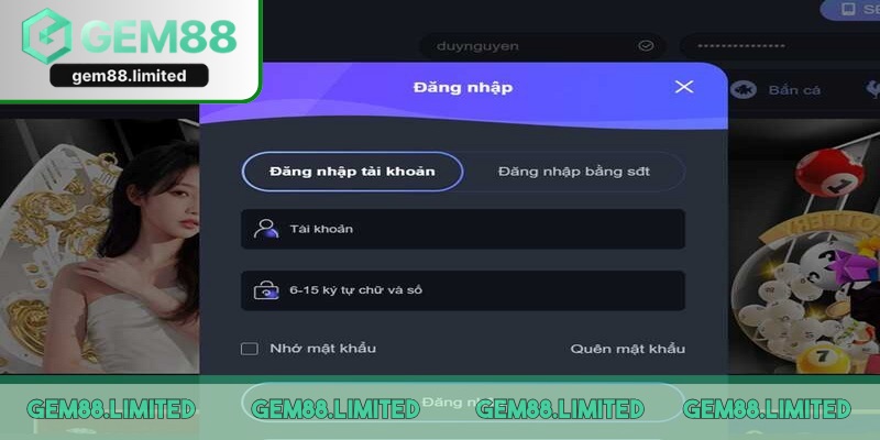 Hội viên cần thực hiện đăng nhập Gem88 theo đúng quy trình