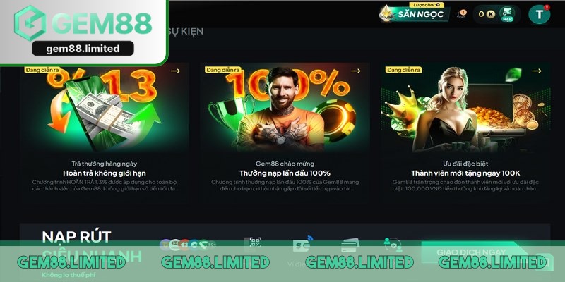 Khuyến mãi Gem88 mang đến trải nghiệm cá cược đỉnh cao