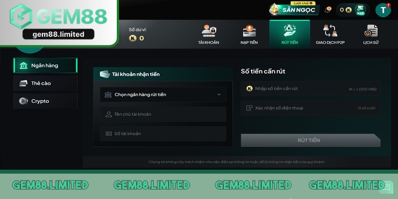 Rút tiền Gem88 là khoảnh khắc quyết định khi cá cược