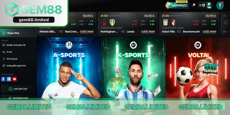 Thể thao Gem88 mở ra thế giới cá cược sống động